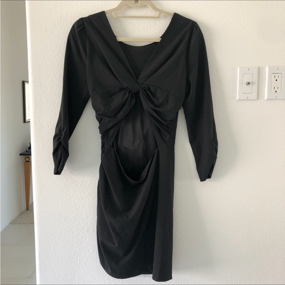 Ark & Co Open Back Ruched and Draped Mini Dress - Picture 3 of 12